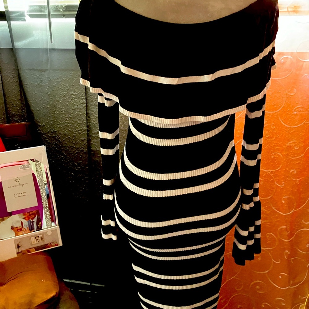 Great Condition: Off Shoulder, Cotton Sweater Dress Medium